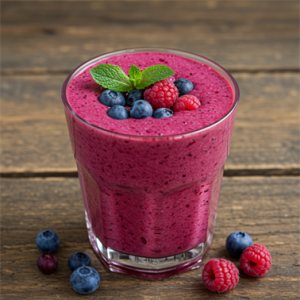Smoothie av skoksbær.