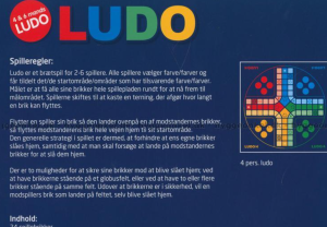 Skjermklipp av spilelreglene i Ludo.
