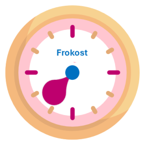Stilisert klokketavle.