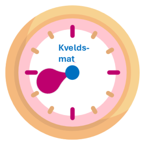 Stilisert klokketavle.